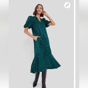 Tuckernuck Green embroidered Molly dress